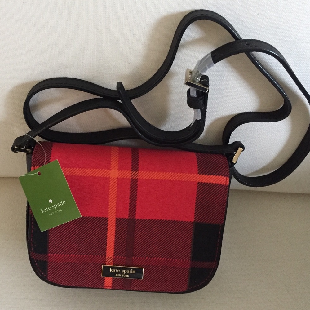 Kate Spade carsen newbury lane plaid crossbody bag